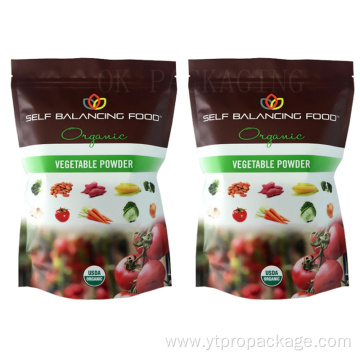Zip lock food pouch bags stand up bag